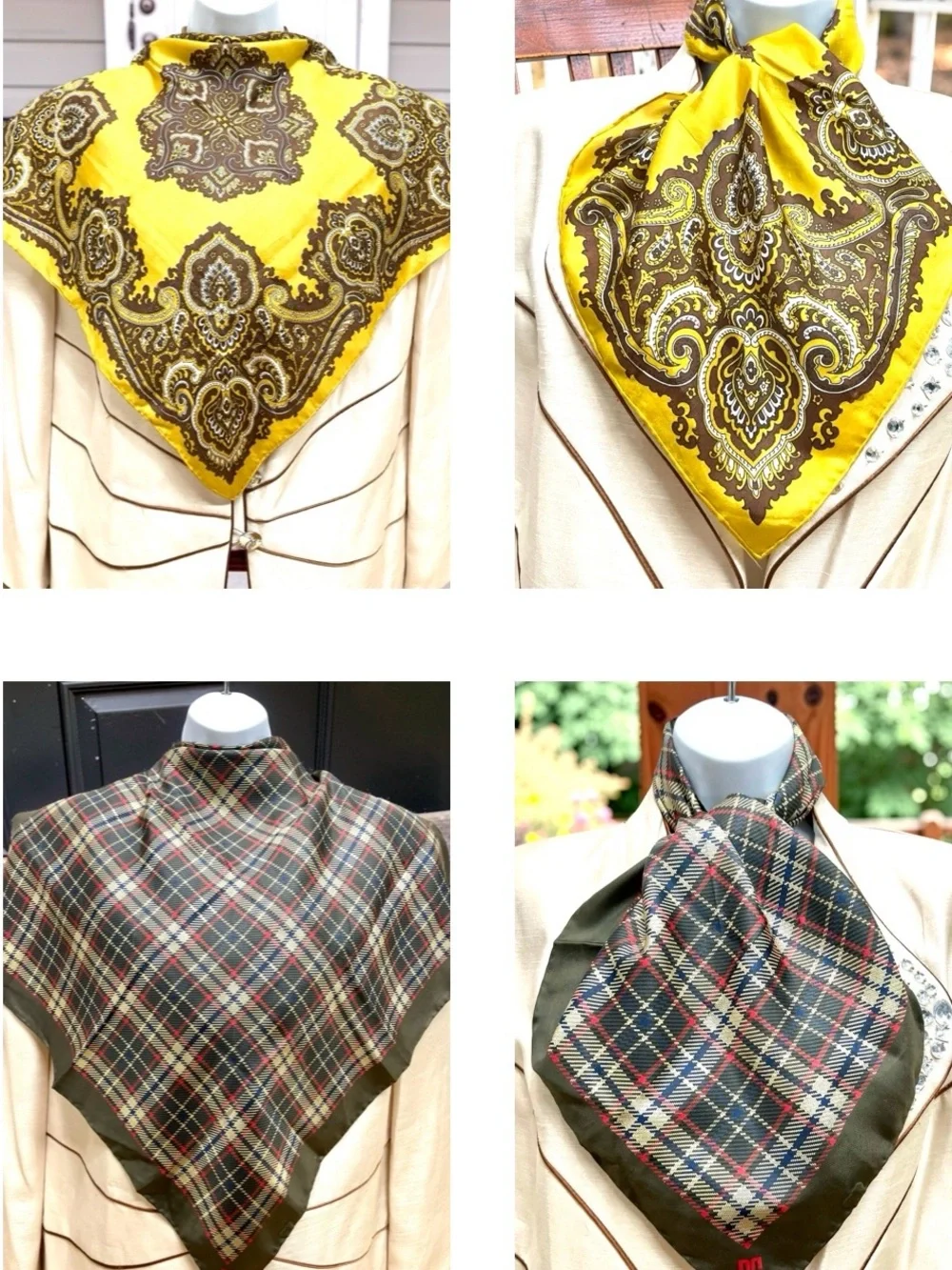 (2) Silk Scarf /Bandana 23